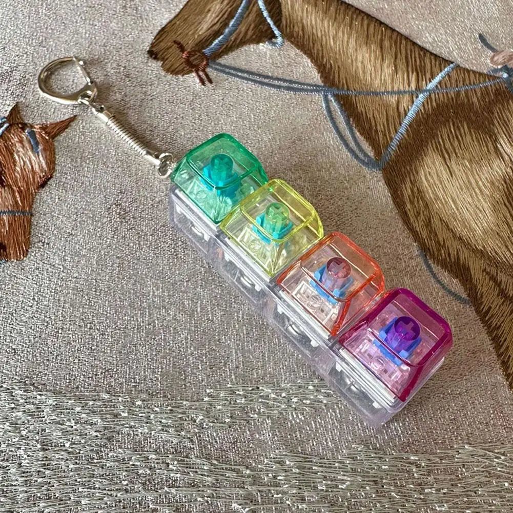 LED Stress Relief Keycap Fidget Toy - Rainbow