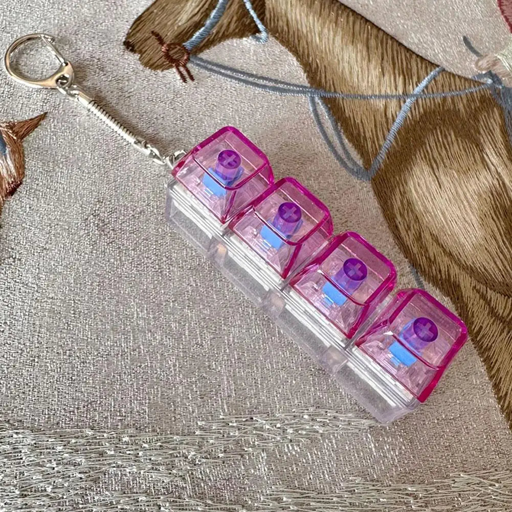 LED Stress Relief Keycap Fidget Toy - Rainbow